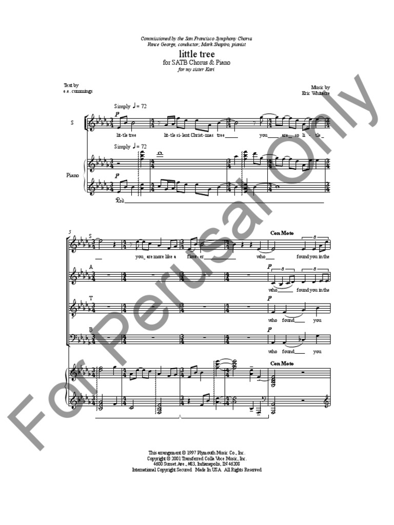 Little Tree | PDF | Musical Compositions | Musical Forms