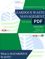 Hazardous Waste Management: Procedural Manual Title III of DAO 92-29