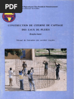 Construction de citerne de captage des eaux de pluies