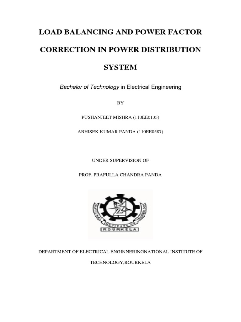 Load Balancing & Power Factor Correction | PDF | Ac Power | Electric ...