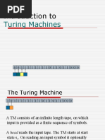 Introduction To: Turing Machines