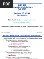 CSE 431 Computer Architecture Fall 2005 Lecture 17: VLIW Processors