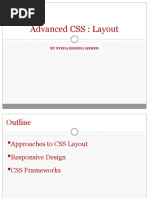 Advanced CSS: Layout: by Syeda Roshni Ahmed