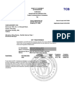 Grant of Equipment Authorization for Blind Spot Detection System