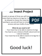 3D Insect Project: Good Luck!