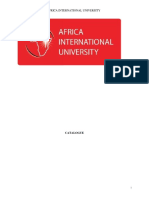 Catalogue of The Africa International University PDF