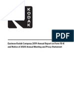 Eastman Kodak Company 2019 Annual Report On Form 10-K PDF