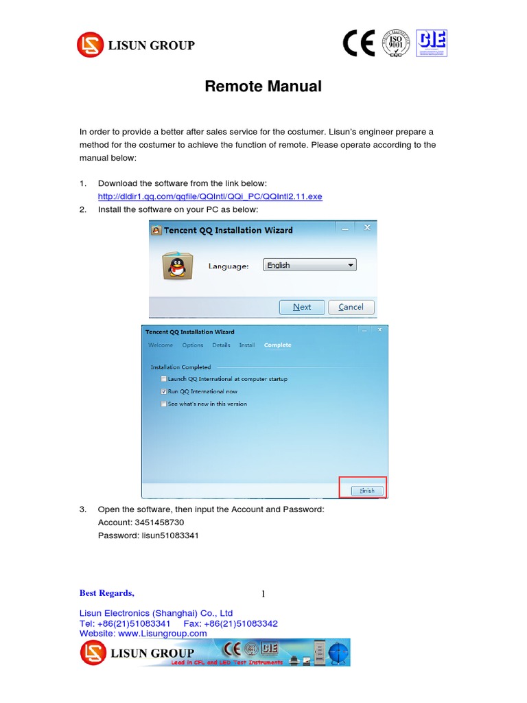 Remote Access Setup Guide for Lisun | PDF