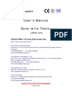 User's Manual Glow-Wire Tester: (ZRS-3H)