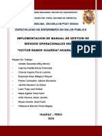Implementación de manual de gestión de riesgos operacionales en hospital de Huaraz
