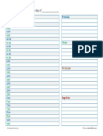 Daily Planner Template 12