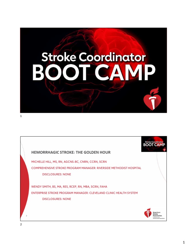 Hemorrhagic Stroke Management Guide | PDF | Stroke | Headache