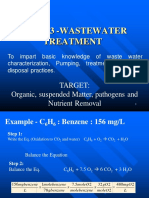 Cen-503 - Wastewater Treatment: Target: Organic, Suspended Matter, Pathogens and Nutrient Removal