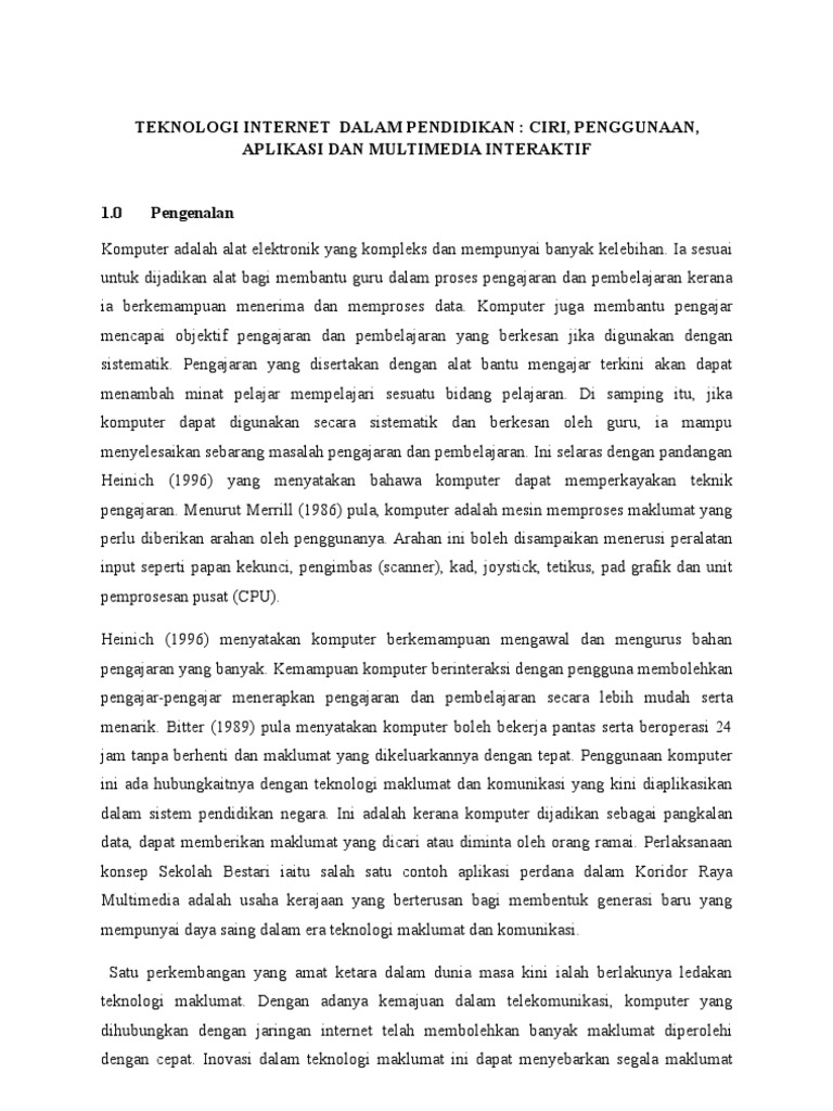 Peranan Ict Dalam Pendidikan Pdf