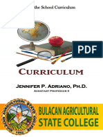 The Student and The School Curriculum (EDUC 105) : Jennifer P. Adriano, PH.D