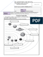 Evaluación Formativa de Ciencias 3° Básico