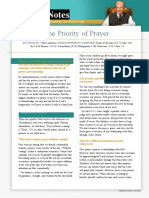 Sermon Notes: The Priority of Prayer