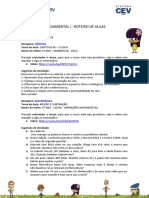 5o ANO ROTEIRO DE AULAS CIÊNCIAS MATEMÁTICA ESPANHOL INGLÊS