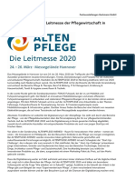 Presseportal - Altenpflege 2020 Leitmesse Der Pflegewirtschaft in - 4504525