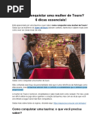 Como Conquistar Uma Mulher de Touro