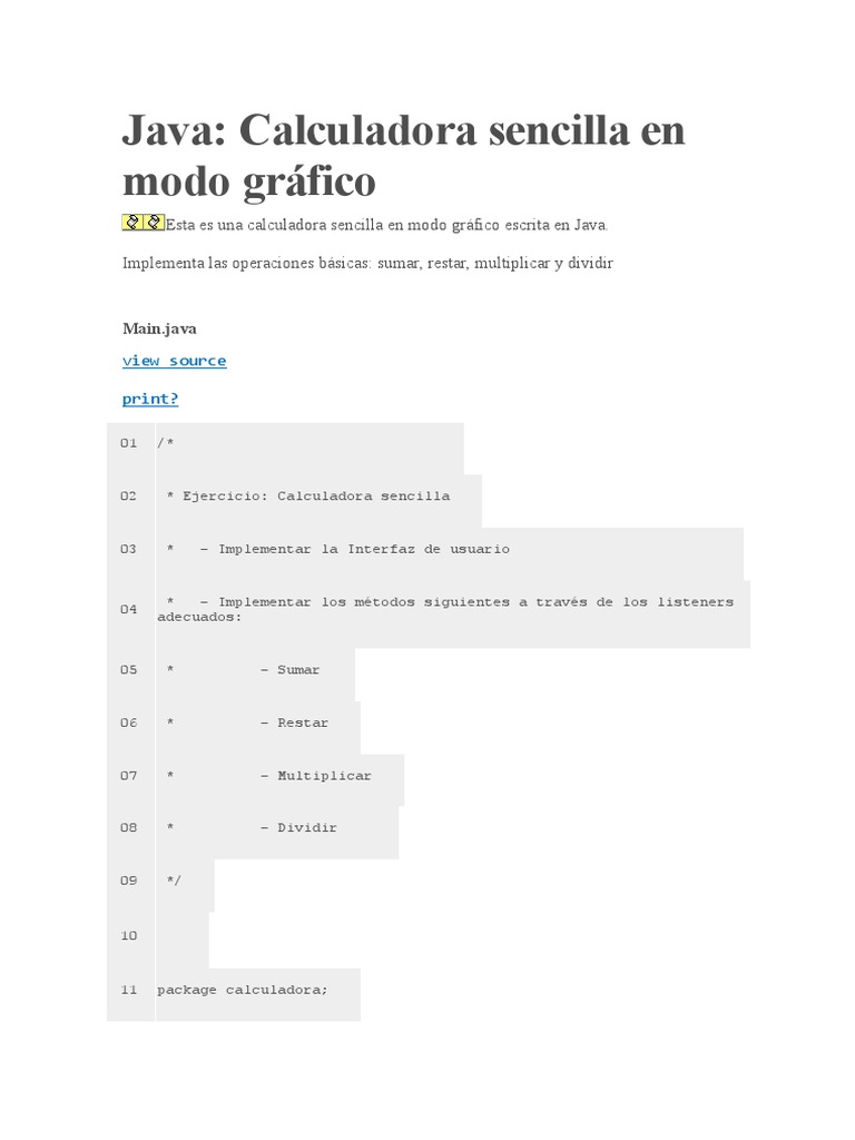 Calculadora Gráfica en Java Swing | PDF | Programación de computadoras ...