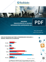 ESTUDIO DE CALIDAD DE INFORMACIÓN EMPRESARIAL EN WEB 2 0 - 2011