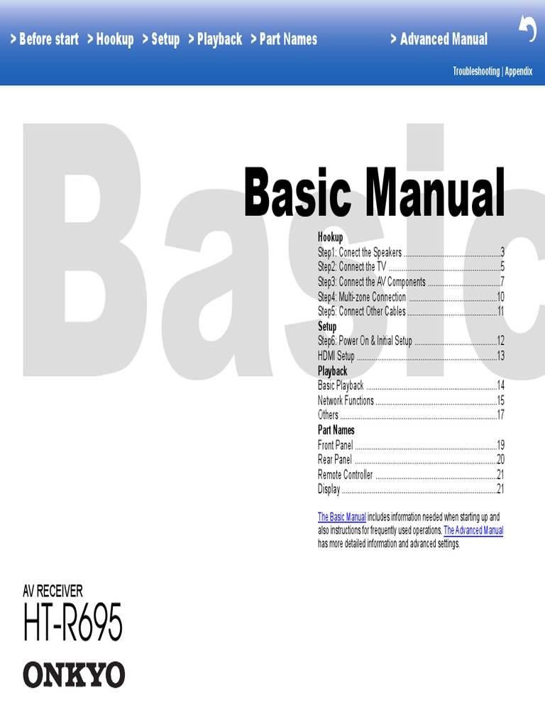 ht-r695 Bas Adv Manual en | PDF | Hdmi | Blu Ray