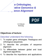 Gene Orthologies, Comparative Genomics & Sequence Alignment: DR Z Chikwambi Biotechnology
