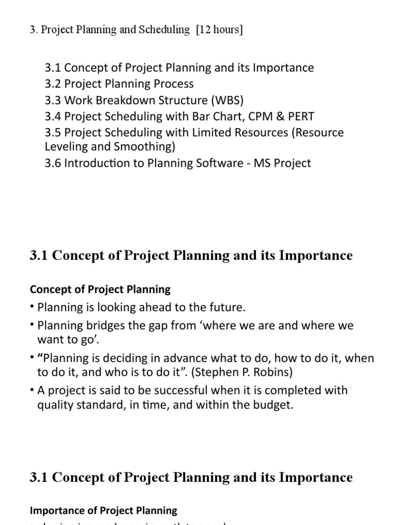 Project Planning and Scheduling Overview | PDF | Project Management ...