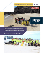 7888ENV Environmental Protection and Quarantine - T1 2020: Environmental Community Volunteering Portfolio
