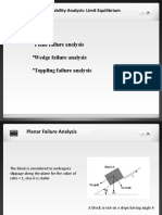 Plane Failure Analysis Wedge Failure Analysis Toppling Failure Analysis