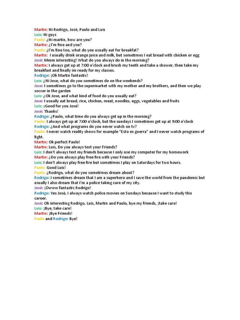 Dialogue Routines | PDF