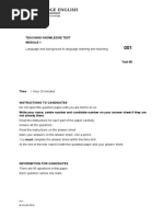 Teaching Knowledge Test: PV1 © UCLES 2013