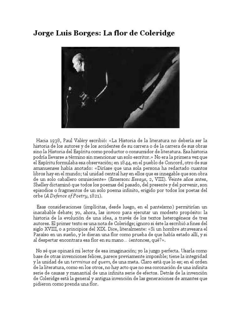 La Flor de Coleridge, Luis PDF HG Wells Poesía