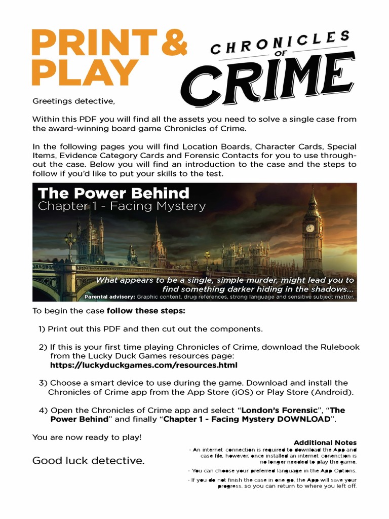 The Power Behind Chronicles Of Crime Google Play Mobile App