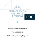 Ensayo Rentabilidad y Gestión de Recursos