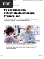 10 perguntas na entrevista de emprego. Prepare-se!