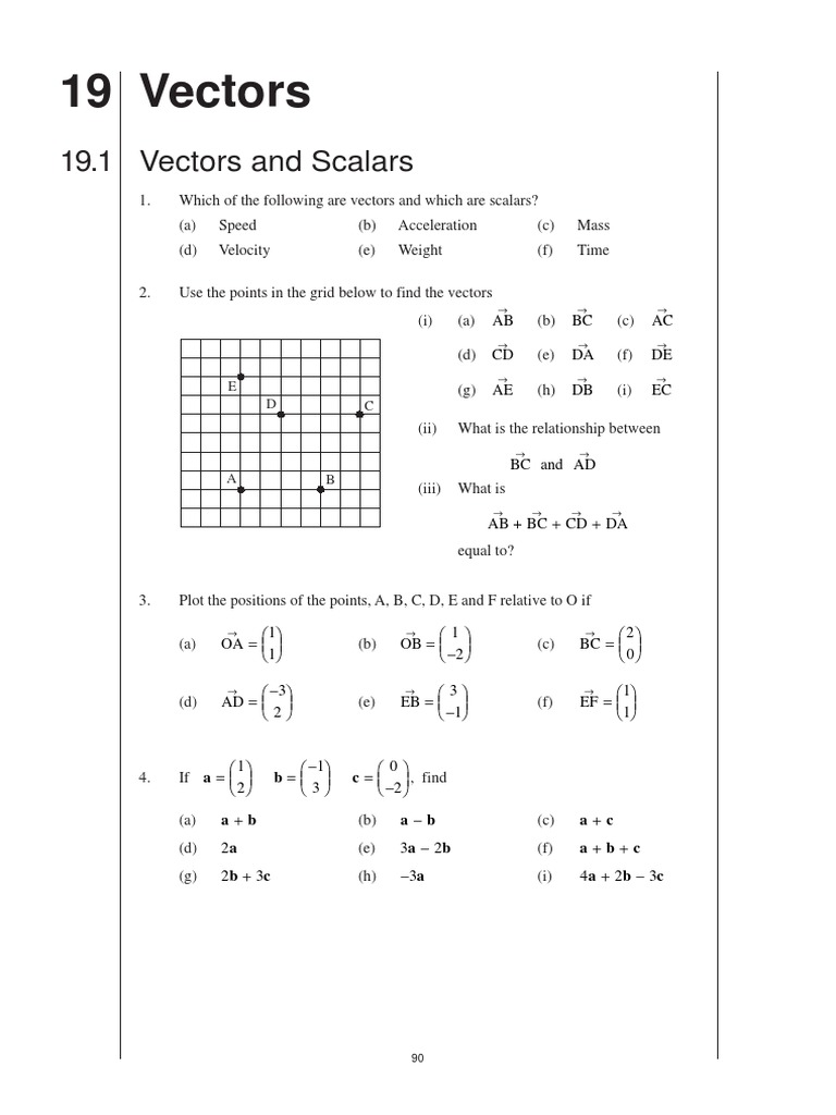 19.1 Vectors and Scalars | PDF | Speed | Force