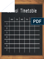 School Timetable Template
