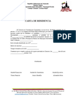 Carta de Residencia