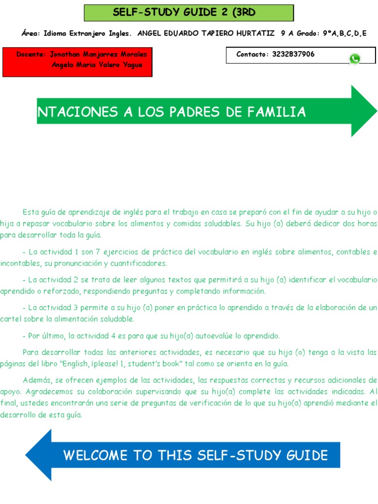 Self-Study Guide 2 | PDF | Alimentos