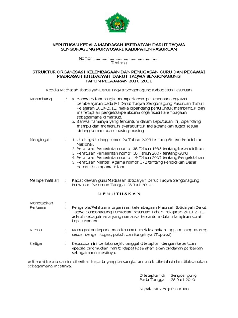 Contoh Laporan Kinerja Kepala Madrasah Ibtidaiyah – Community Saint Lucia