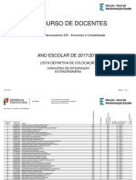 Concurso de Docentes Grupo 430 - Economia e Contabilidade Lista Definitiva