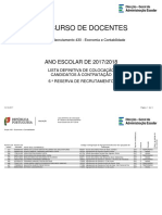 Concurso de docentes Economia e Contabilidade 2017/2018