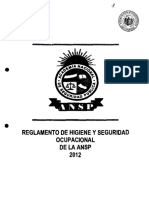 Reglamento de Higiene y Seguridad Ocupacional de La Ansp PDF
