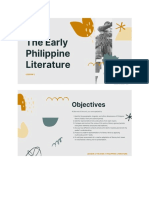 The Early Philippine Literature - Grade 12