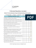 Professional Dispositions Assessment 1