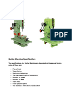 Diagram: Slotter Machine Specification