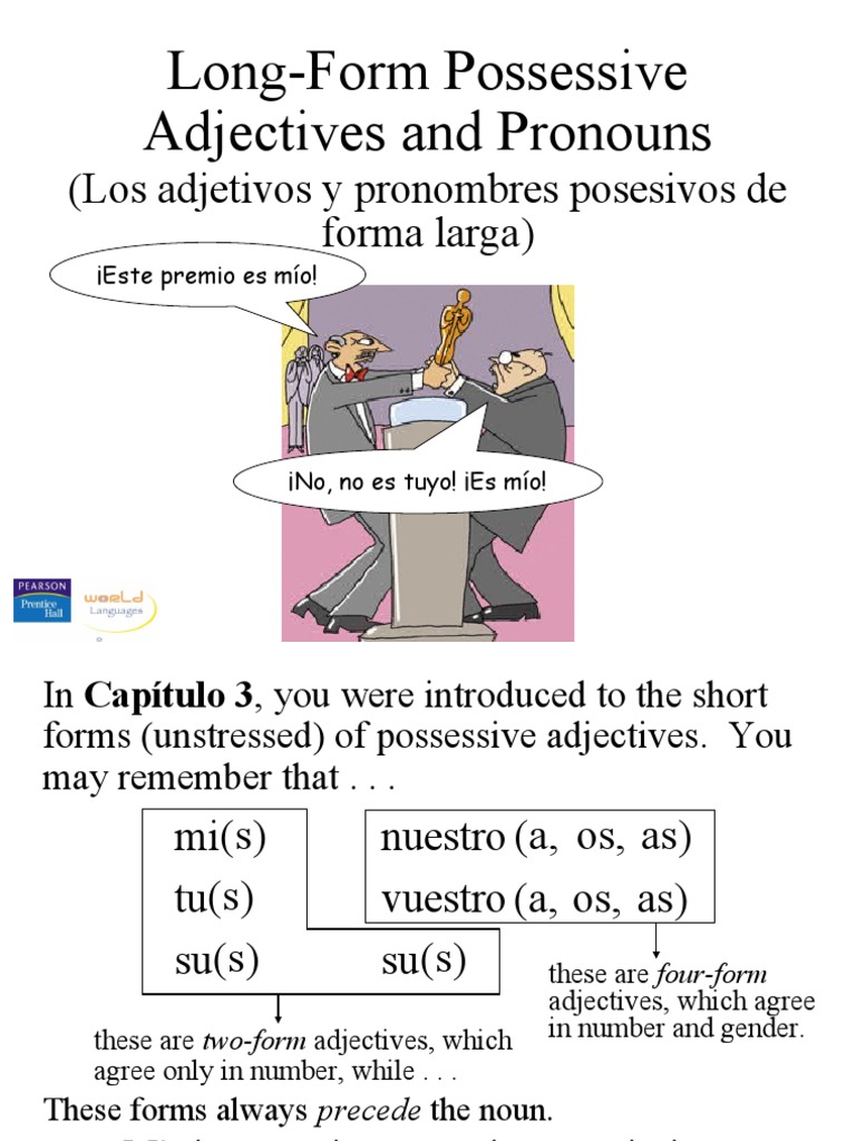 long-form-possessive-adjectives-and-pronouns-pdf-semantic-units