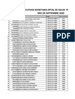 Consecutivo Mes de Septiembre Piso 11